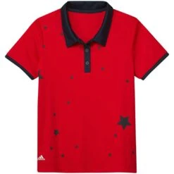 Adidas Girls Printed Short Sleeve Polo