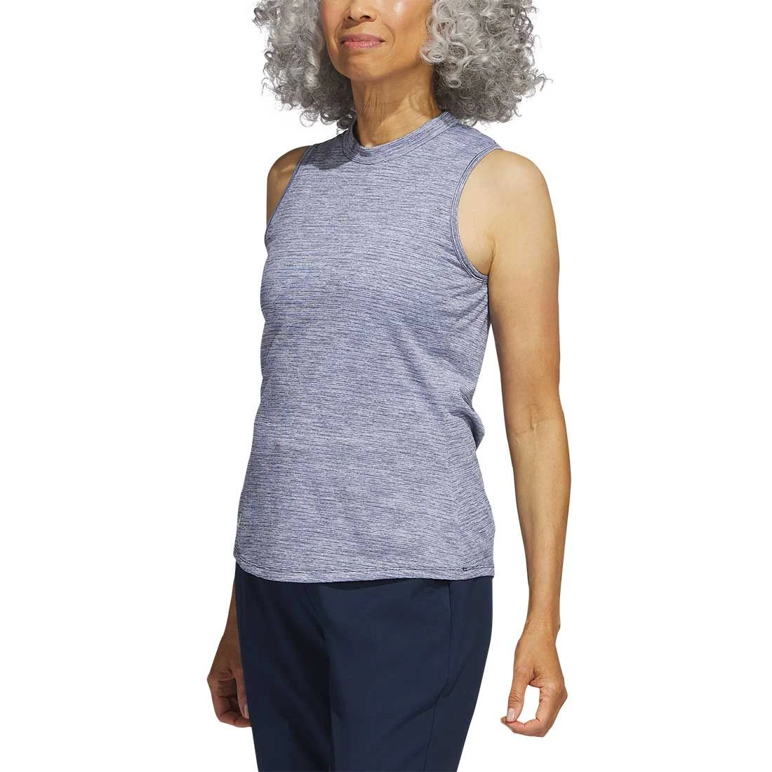 Adidas Women's Heathered Essentials Mock Sleeveless - Image 2