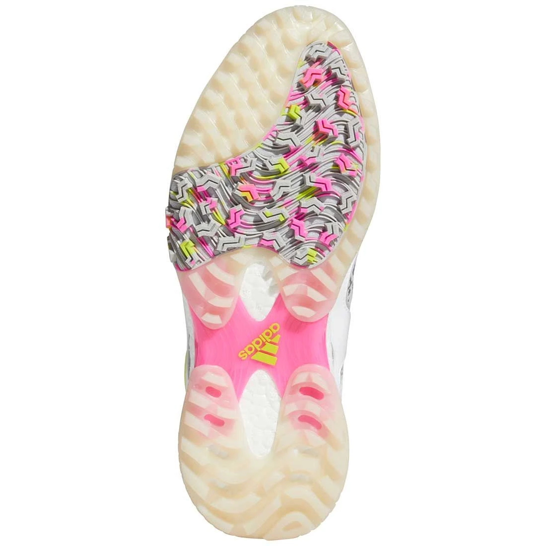 Adidas Women's Codechaos 21 Golf Shoes White/Pink/Grey - Image 2