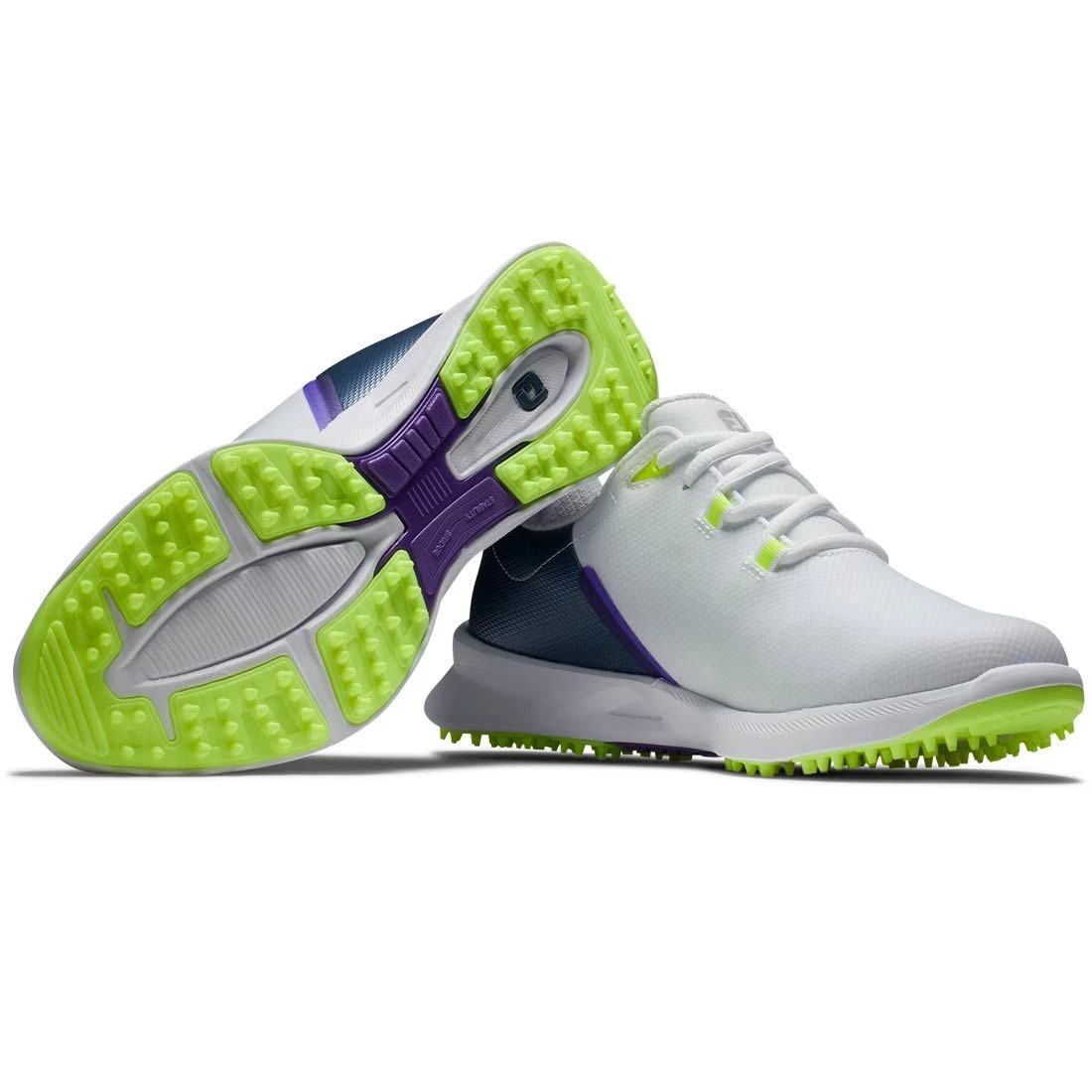 FootJoy Women's Fuel Sport Golf Shoes White/Navy - Image 5