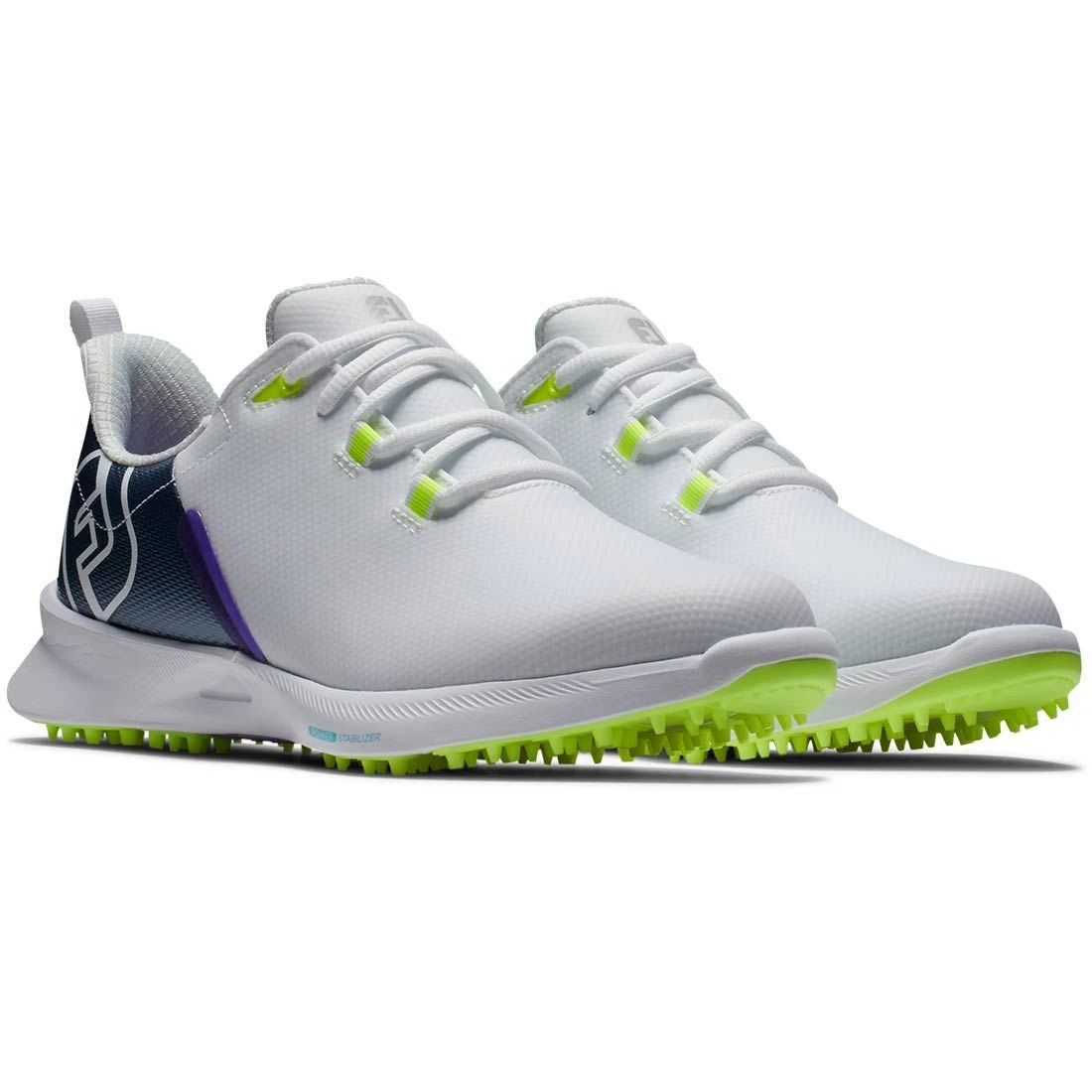 FootJoy Women's Fuel Sport Golf Shoes White/Navy - Image 4