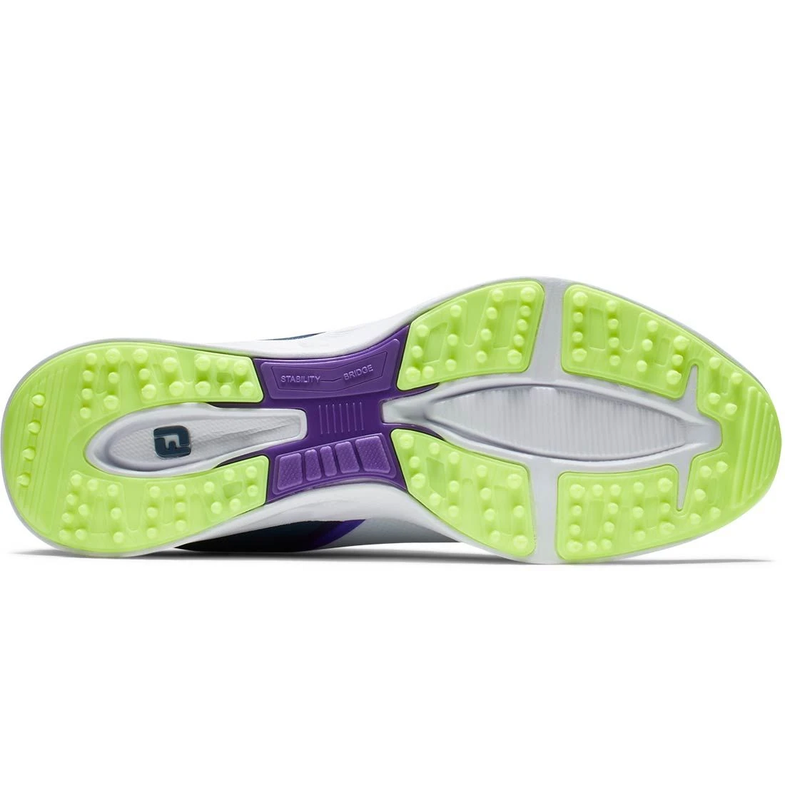 FootJoy Women's Fuel Sport Golf Shoes White/Navy - Image 2