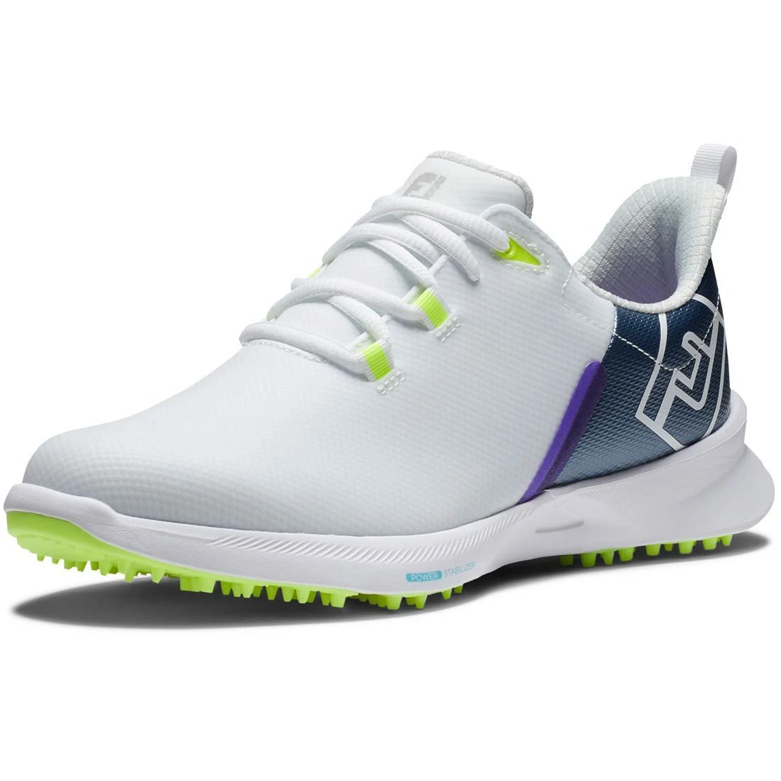 FootJoy Women's Fuel Sport Golf Shoes White/Navy - Image 3