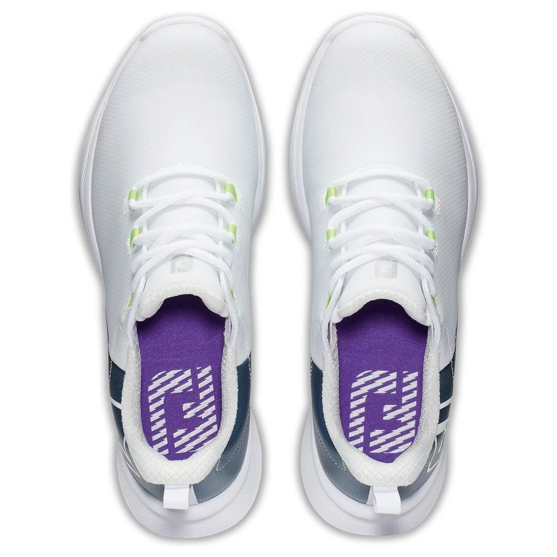 FootJoy Women's Fuel Sport Golf Shoes White/Navy - Image 7