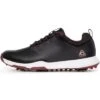 TravisMathew Cuater The Ringer Spiked Golf Shoes Black/Ruby Wine